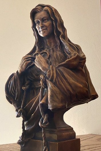 Mary "Undoer of the Knots" sculpture by Carolyn Palmer