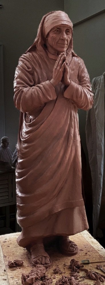 St Theresa sculpture by Carolyn Palmer